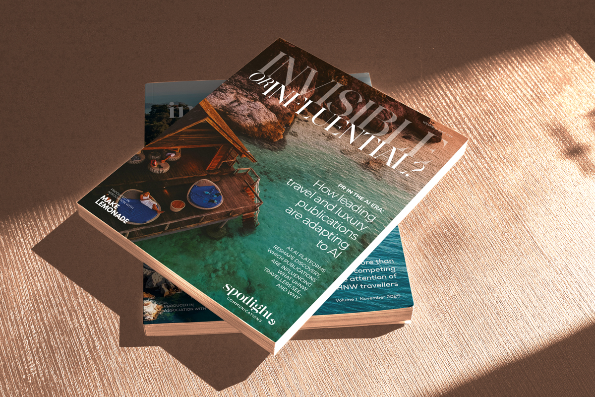 Invisible or Influential? Volume 2, the luxury travel and AI research whitepaper by Make Lemonade and Spotlight Communications.
